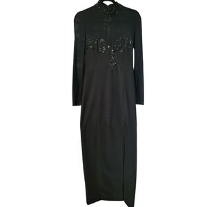 SCALA vintage black embellished whimsigoth maxi dress - S.    G16
